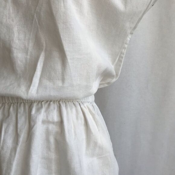 J.Crew Navy Embroidered Scalloped hem Dress Size 0 - Picture 5 of 13